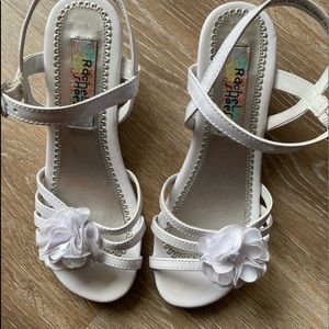 White dressy sandals.